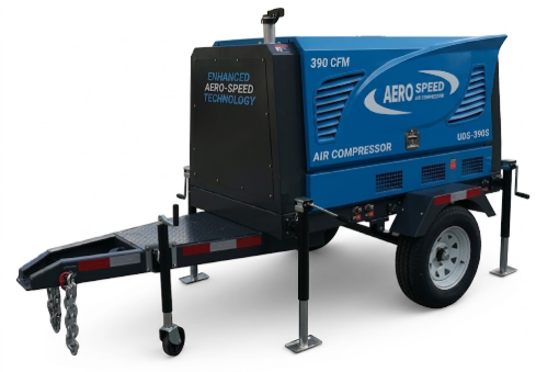 Picture of AERO SPEED TRAILER TYPE AIR SCREW COMPRESSOR, UDS-125S