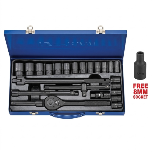 Picture of OSK TOOLS USA24 PCS. SOCKET WRENCH SET, A-24 CHROME
